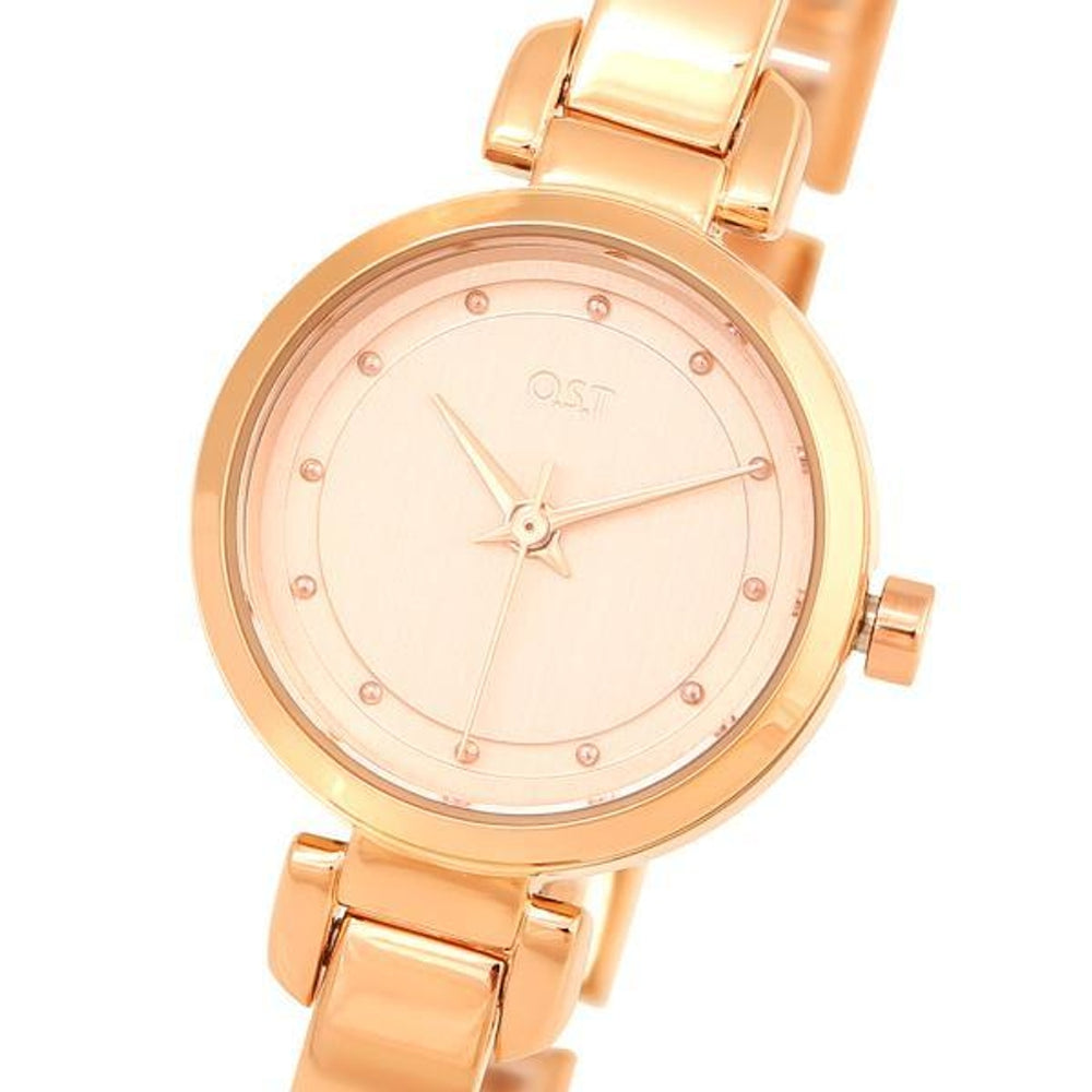 OST - Lovely Dot Rose Gold Women's Metal Watch