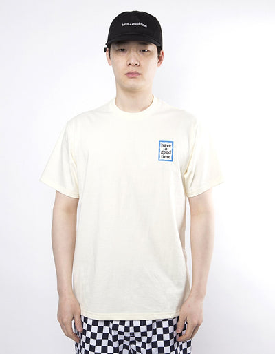 have a good time - Mini Blue Frame Short Sleeve T-shirt - Cream