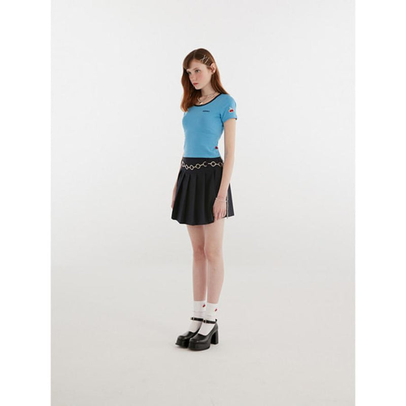 Kirsh - U-Neck T-Shirt - Blue