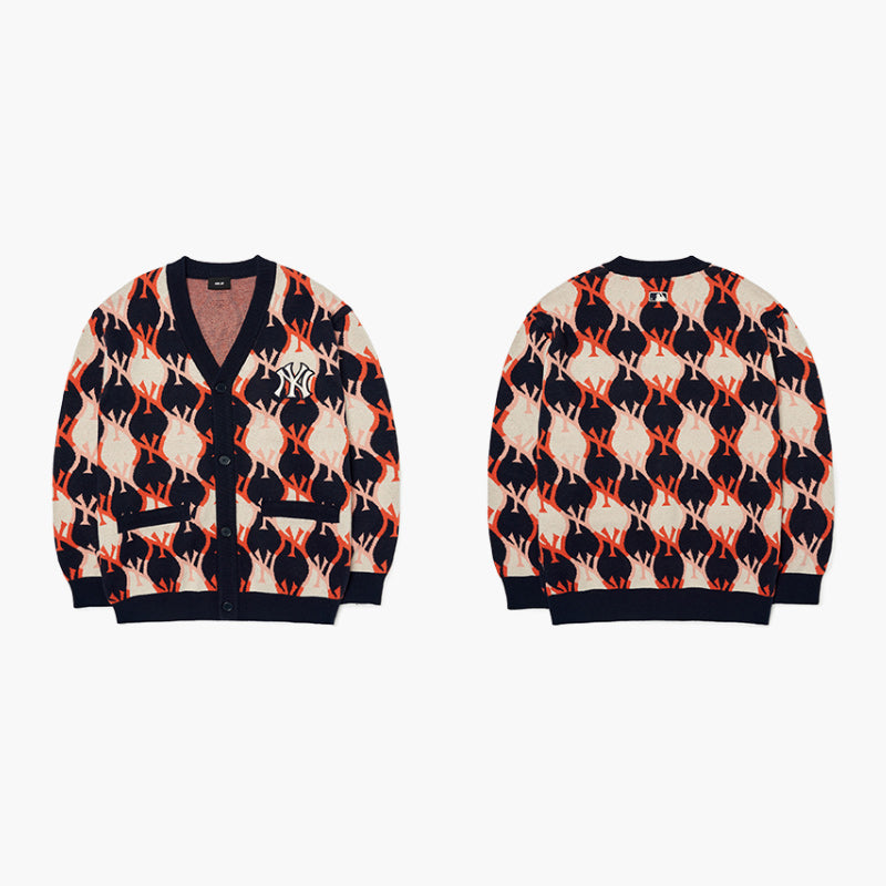 MLB Korea Argyle Monogram Cardigan Harumio
