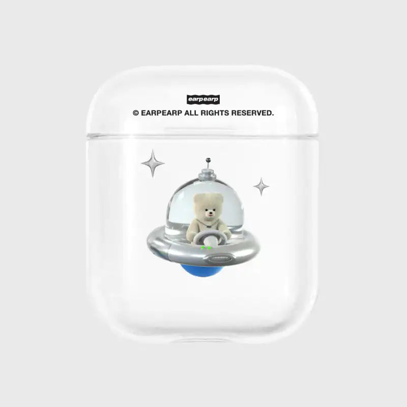 Earpearp x Pengsoo - Spaceship Cuni AirPods Clear Case - Earpearp x Pengsoo - AirPods Case - Harumio