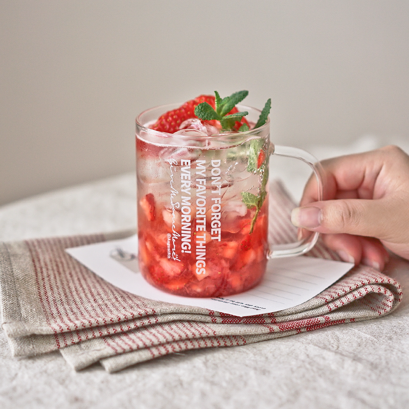 August8th - Every Morning White Lettering Glass Mug (430ml)