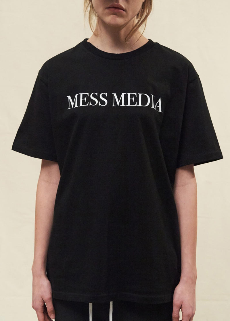 Sleazy Corner - Mess Media Lettering T-shirt - Black
