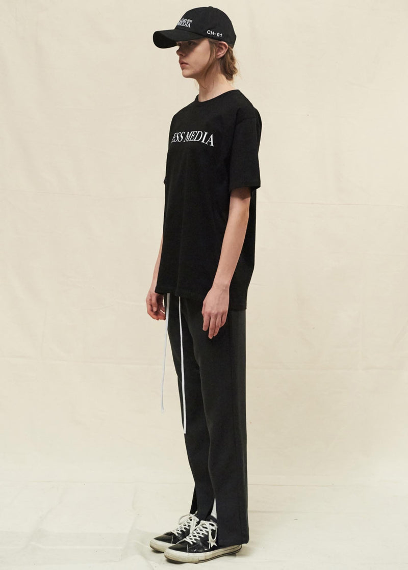 Sleazy Corner - Mess Media Lettering T-shirt - Black