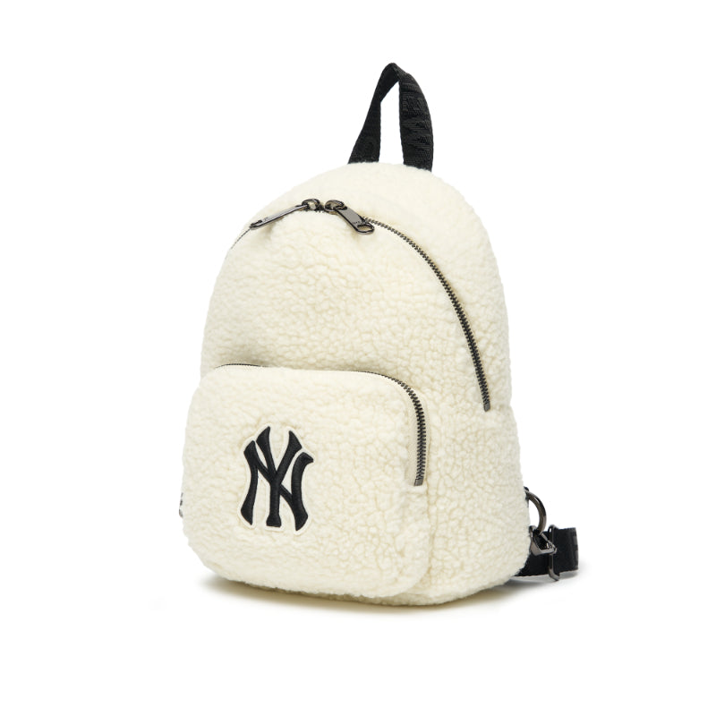 MLB NY Fleece Wool Mini Bag White