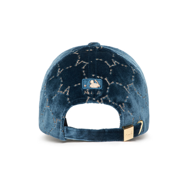 MLB Korea - Diamond Monogram Velvet Structured Ball Cap