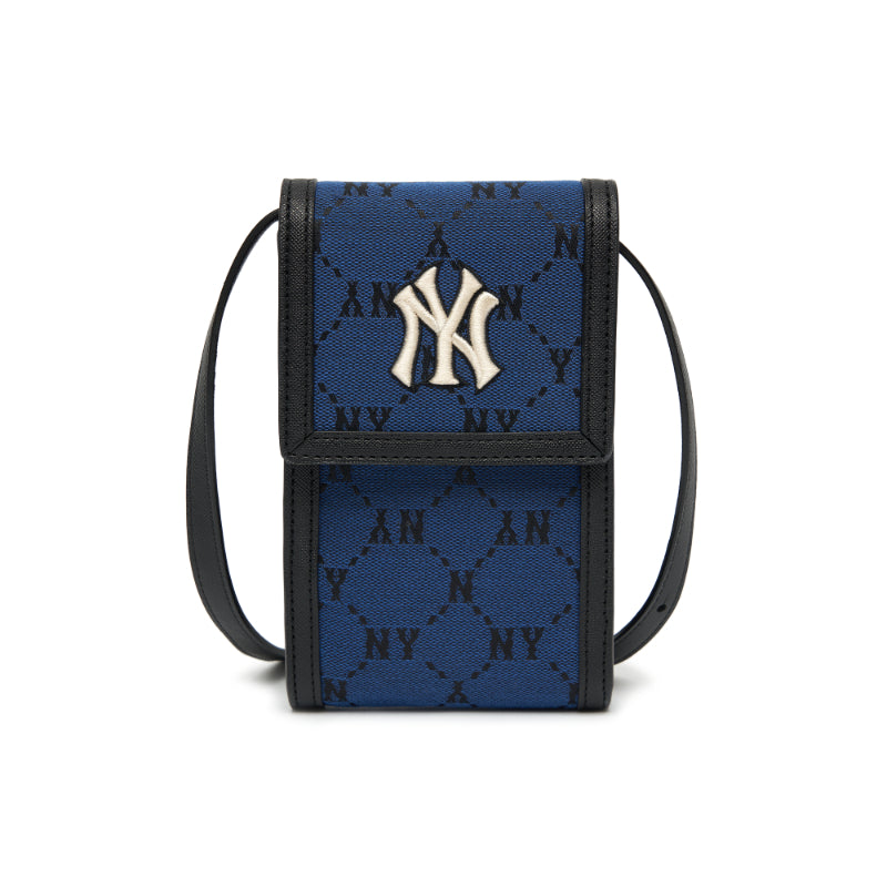 MLB Korea - Monogram Diamond Jacquard Handphone Cross Bag