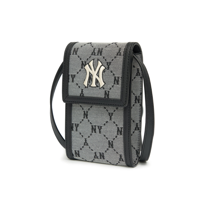 MLB Korea - Monogram Diamond Jacquard Handphone Cross Bag