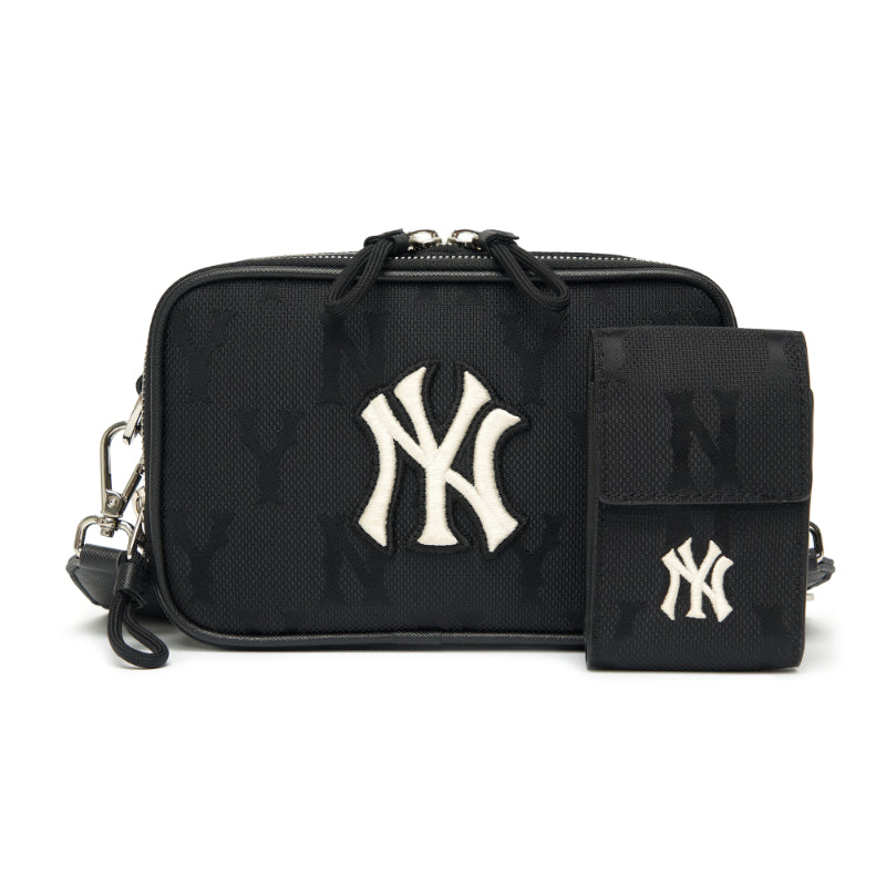 MLB Korea - Monogram Nylon Jacquard Mini Cross Bag