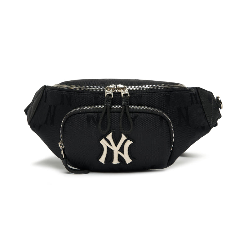 MLB Basic Nylon New Hobo NY Black Bag Size 18 x 6cm, Barang Mewah