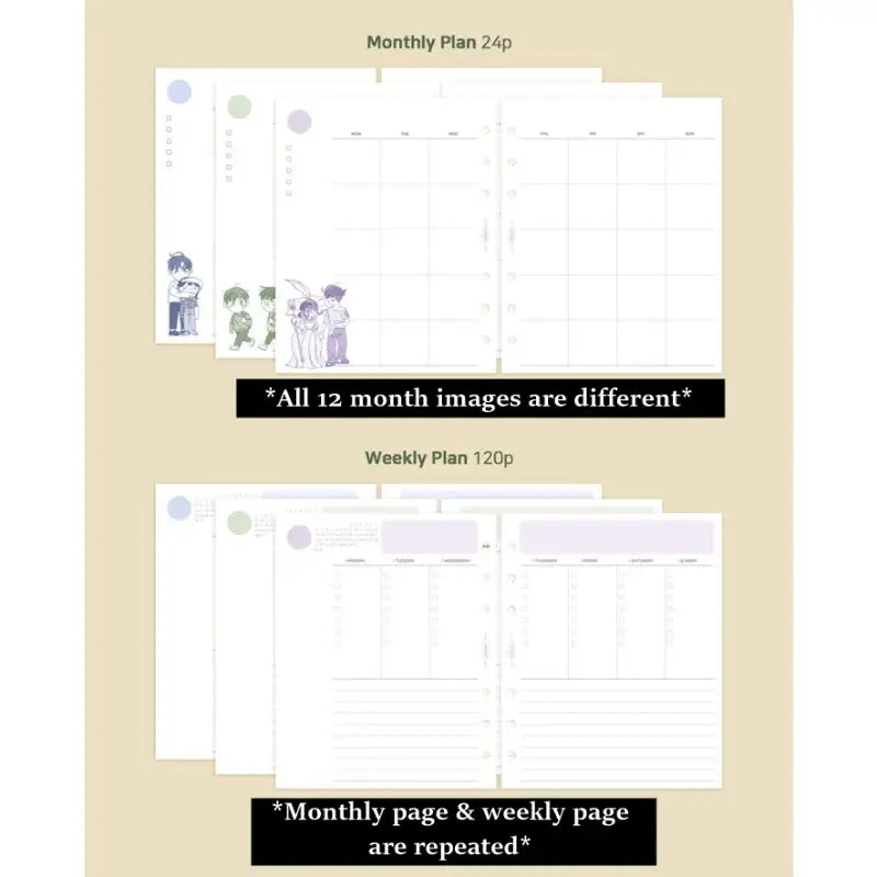 Romance 101 - Diary Set - Webtoon Friends - Stationery, Accessories - Harumio