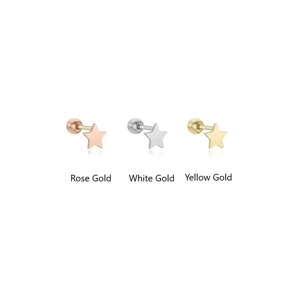 CLUE - Star 10K/14K Gold Ear Pierce - CLUE - Jewelry - Harumio