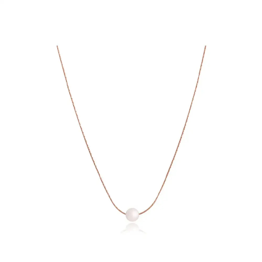 CLUE - Basic Natural Freshwater Pearl Silver Necklace - CLUE - Jewelry - Harumio