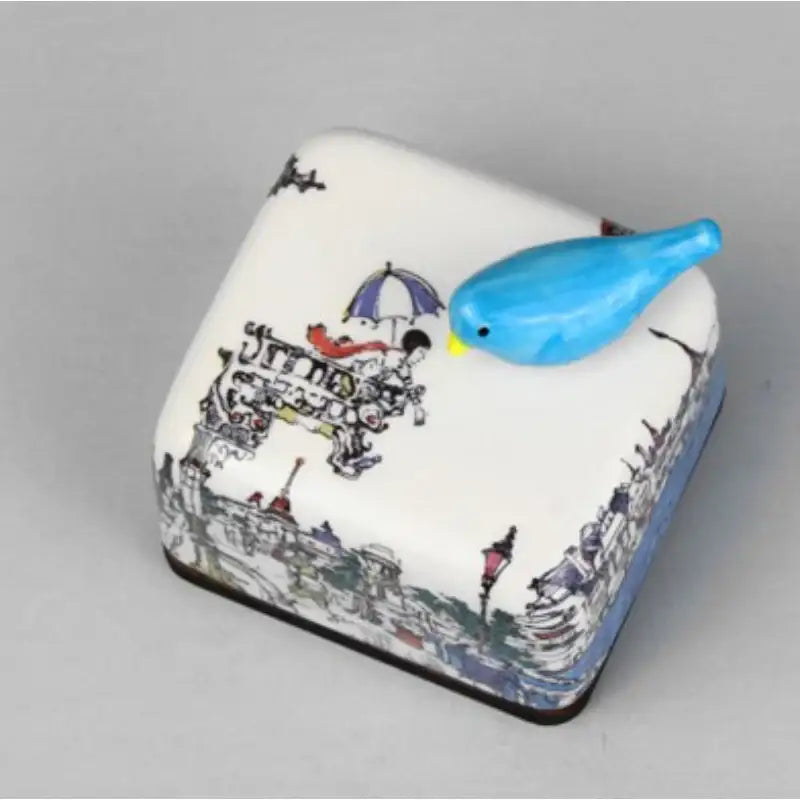 HK Studio - Moony Ceramic Riverside Musical Paperweight - HK Studio - Music Box - Harumio