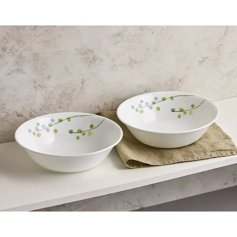 Korean Corel Green Delight - Cold Noodle Bowl 2P Set - Modern House - Bowls - Harumio
