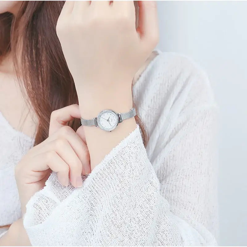 CLUE - Round Cubic Point Mesh Watch - CLUE - Watches - Harumio