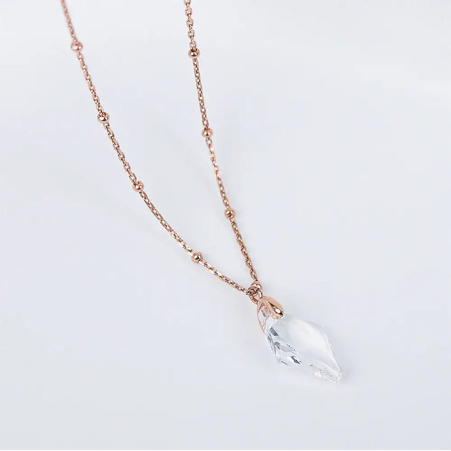 CLUE - Ice Crystal Rose Gold Necklace - CLUE - Jewelry - Harumio