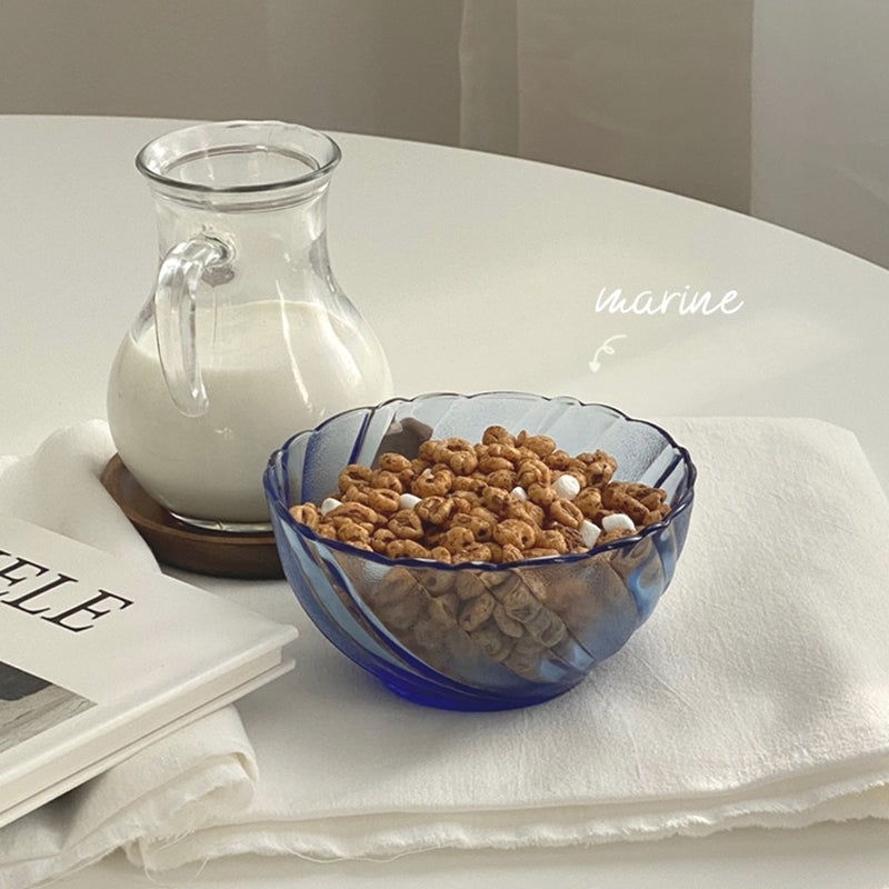 Like A Cafe - Glossy Marine & Brown Bowl