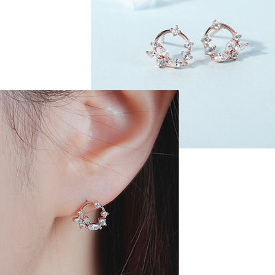 CLUE - Hydrangea Leaf Silver Earrings