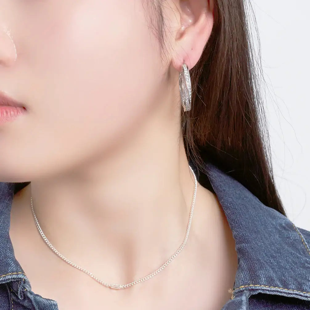 OST - Twisted Cubic Point Ring Earring - OST - Jewelry - Harumio
