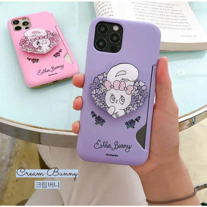 Esther Bunny - Smart Tok Card Phone Case - Flower Series – Harumio