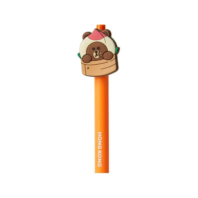 Line Friends - Brown City Edition Hong Kong Gel Pen - Line Friends - Stationery - Harumio