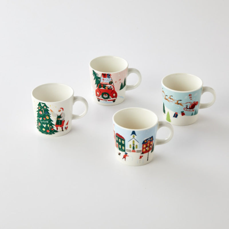 Korean Santa Fairy Village - Mug 4P Set