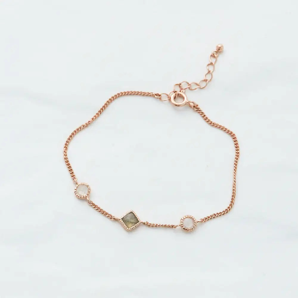 CLUE - Wish Spell Natural Stone Multicolor Silver Bracelet - CLUE - Jewelry - Harumio