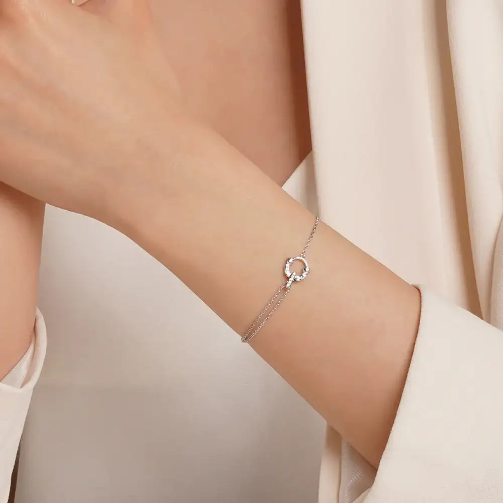 OST - Lucky Lock Horseshoe Half Silver Bracelet - OST - Jewelry - Harumio