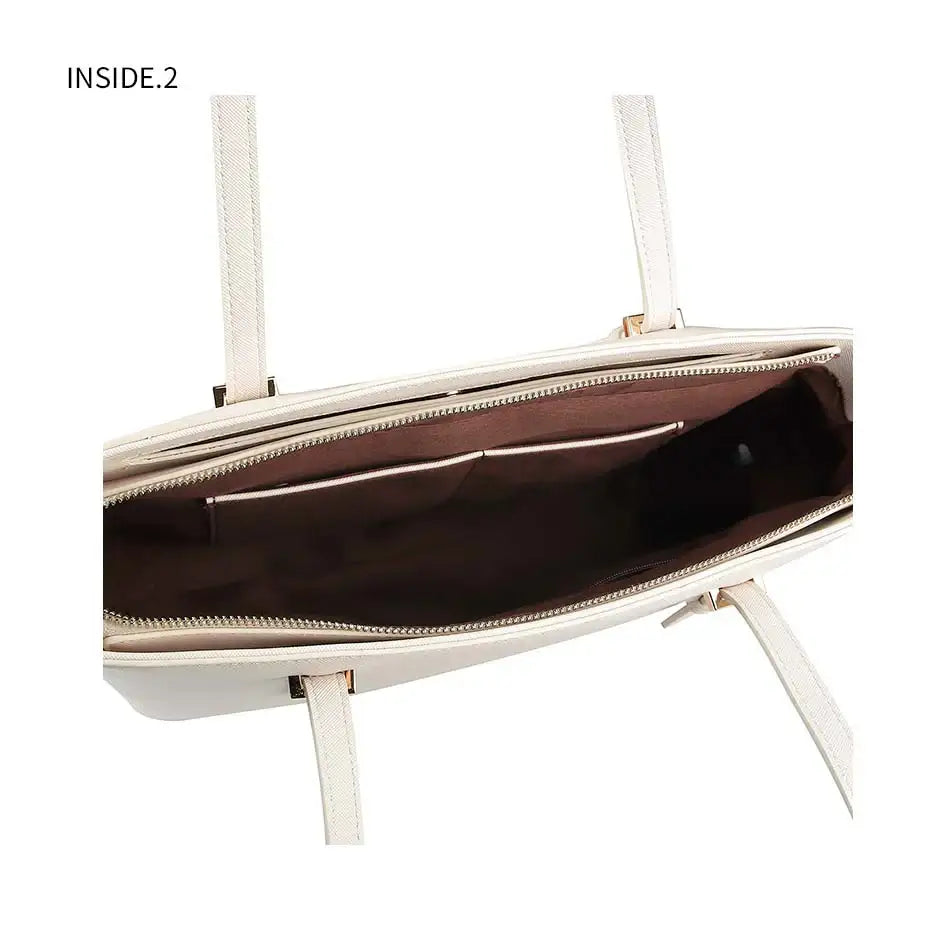 CLUE - Silver Point Ivory Big Shopper Bag - CLUE - Bag - Harumio