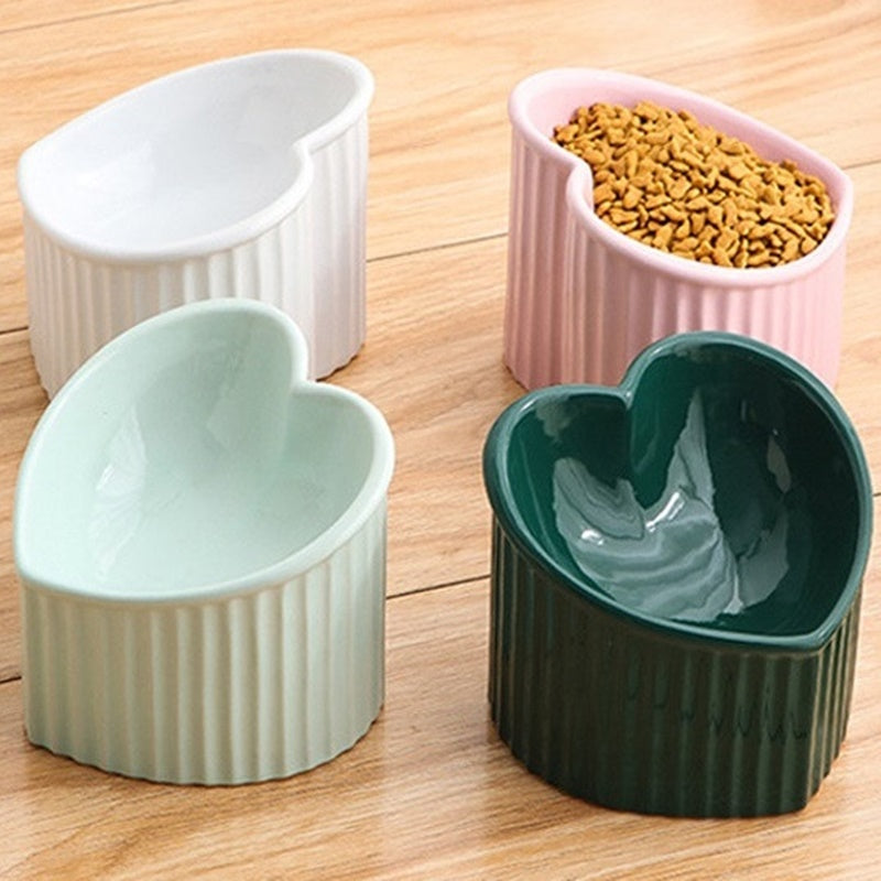 Yog!ssw - Pet Heart Ceramic Tilt Bowl