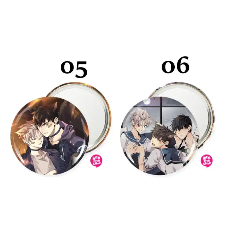Wild City - Round Pin Mirror - Webtoon Shop - Mirrors - Harumio