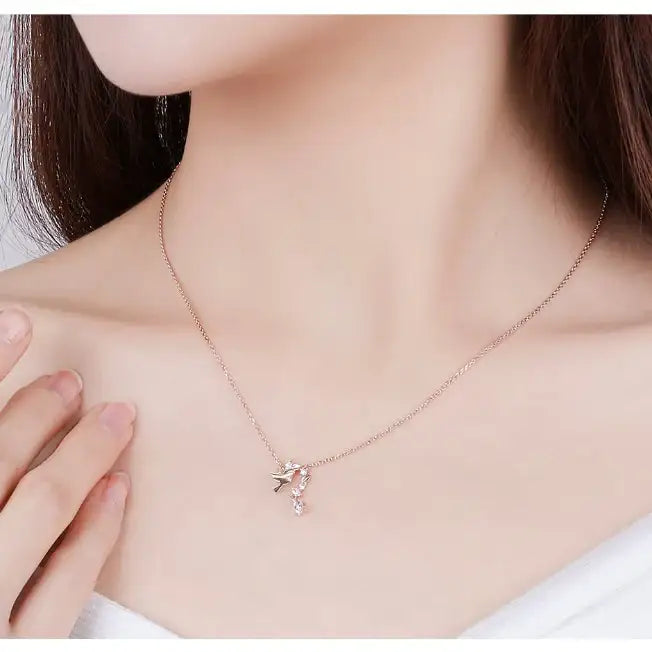 CLUE - Fortune April Dove Silver Necklace - CLUE - Jewelry - Harumio