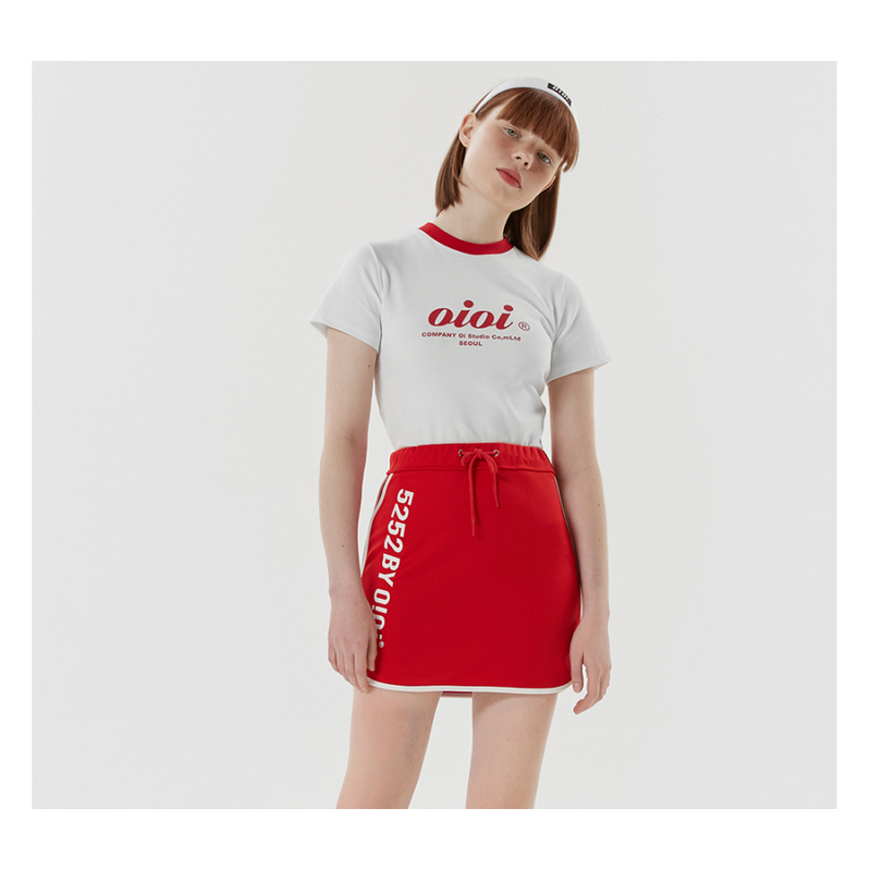 O!Oi - Serif Logo Crop T-Shirt