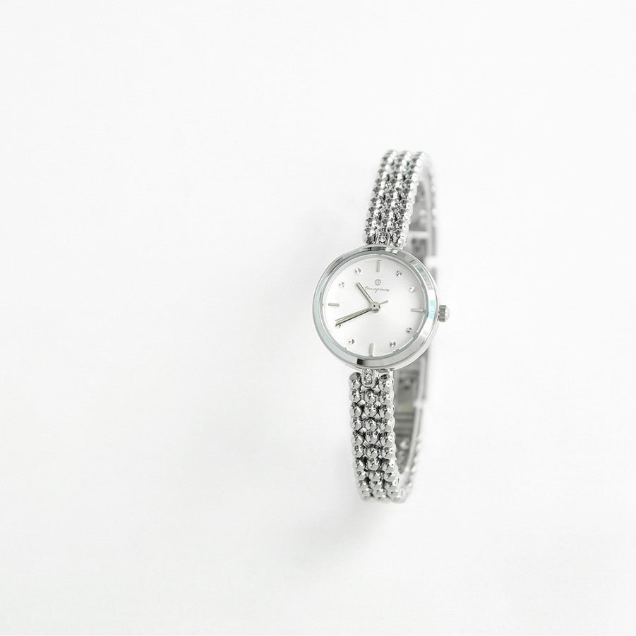 OST - Dreams and Luck Cubic Bracelet Silver Women's Metal Watch