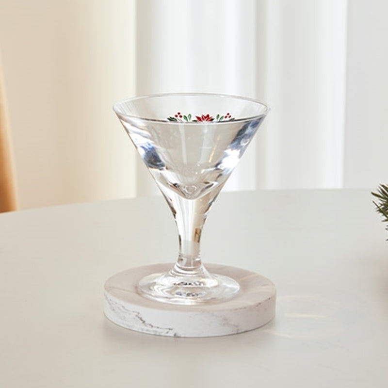 Korean Winter Flower - Acrylic Mini Martini Glass