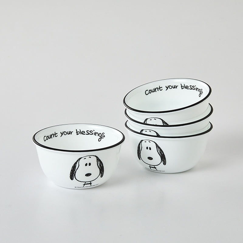 Corelle x Peanuts - Snoopy and Charlie - Rice Bowl 4P Set