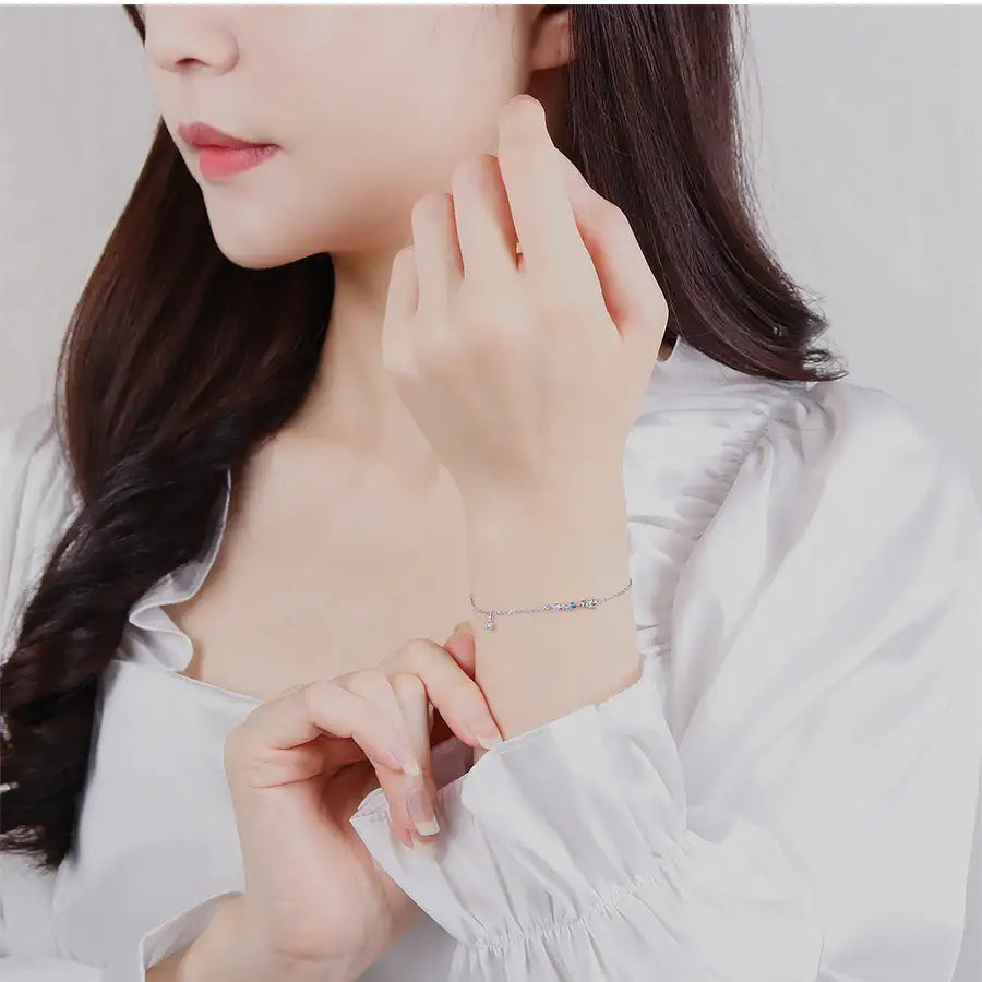 CLUE - Blue Wing Silver Bracelet - CLUE - Jewelry - Harumio