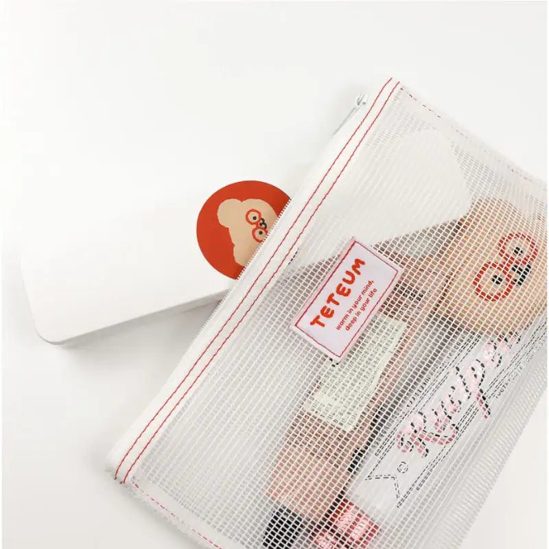 Teteum - Red Point Mesh Pouch - Teteum - Pouches - Harumio