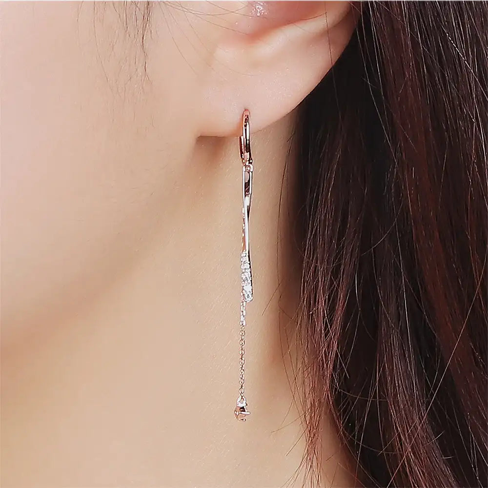 CLUE - Shine One Touch Silver Ring Earrings - CLUE - Jewelry - Harumio