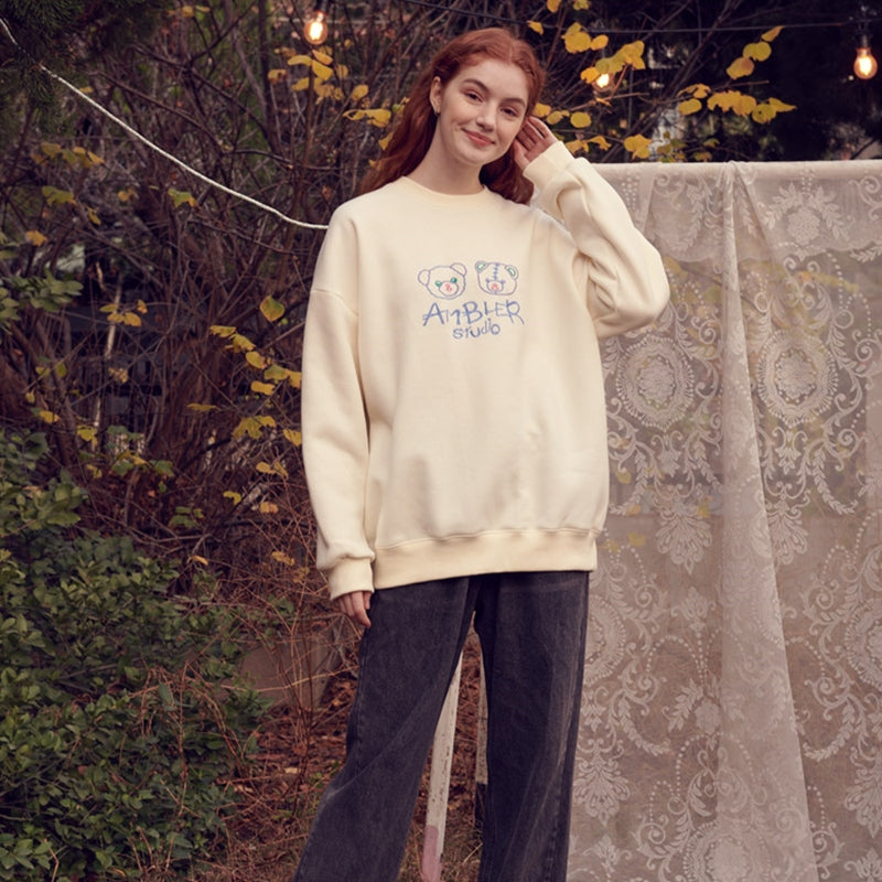 Ambler - Pastel Bears Overfit Hoodie Sweatshirt