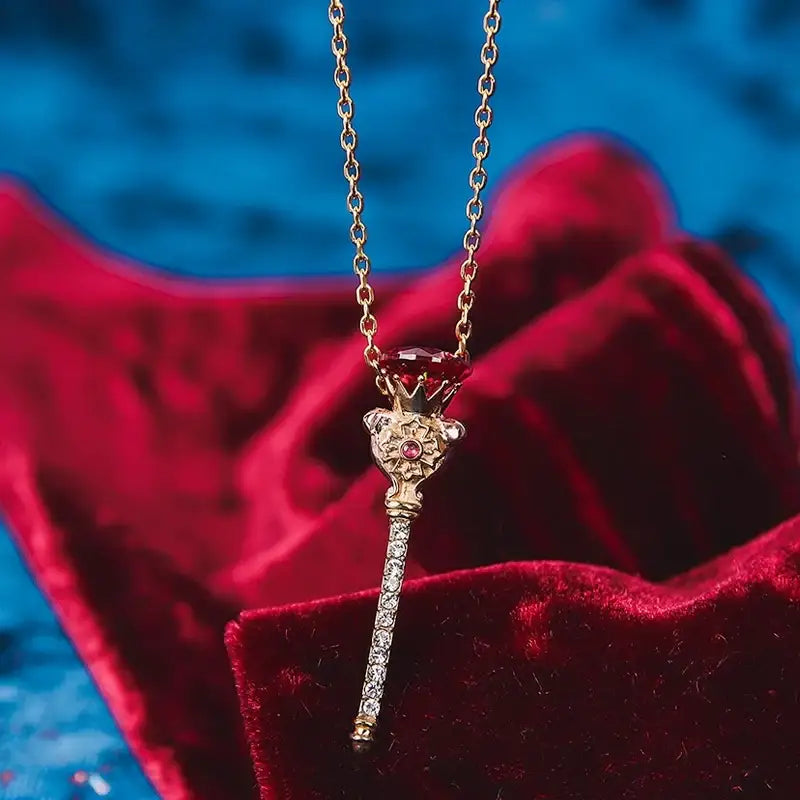 Saint Tail x Clue - Illusion Stick Silver Necklace - CLUE - Jewelry - Harumio