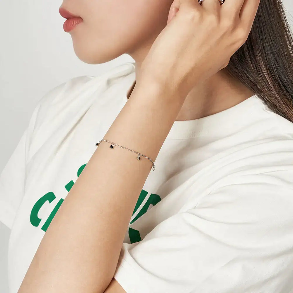 OST - Colorful Black Heart Bracelet - OST - Jewelry - Harumio