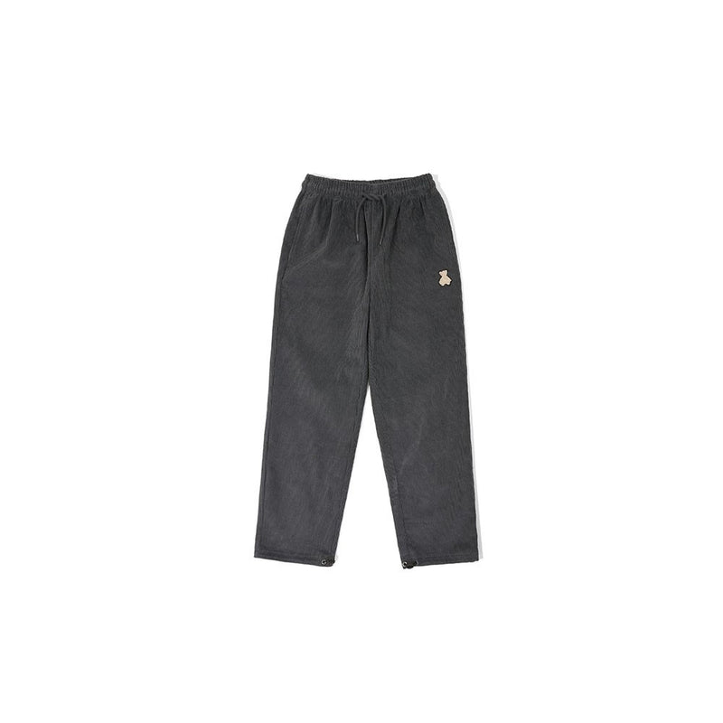 AQO - Bear Logo Corduroy Banding Pants