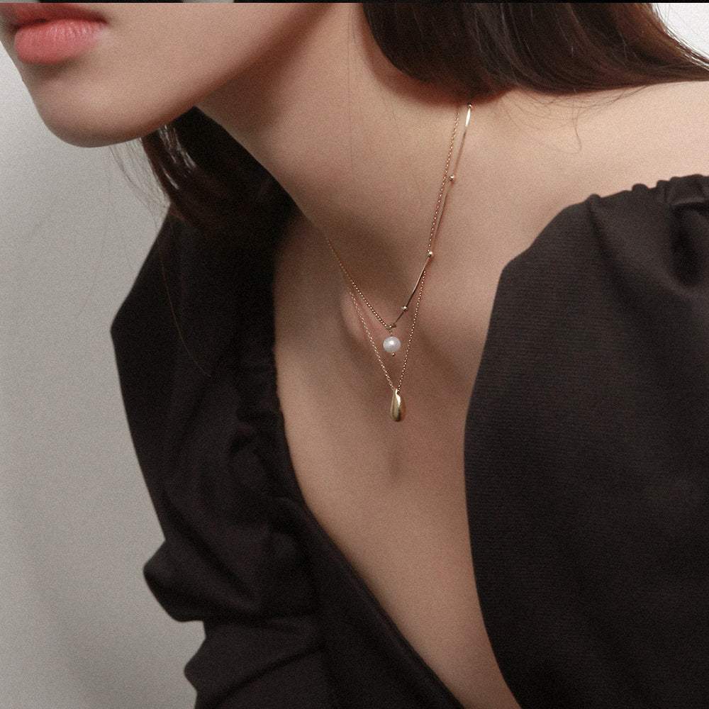 OST - Mix Chain Pearl Necklace - OST - Jewelry - Harumio