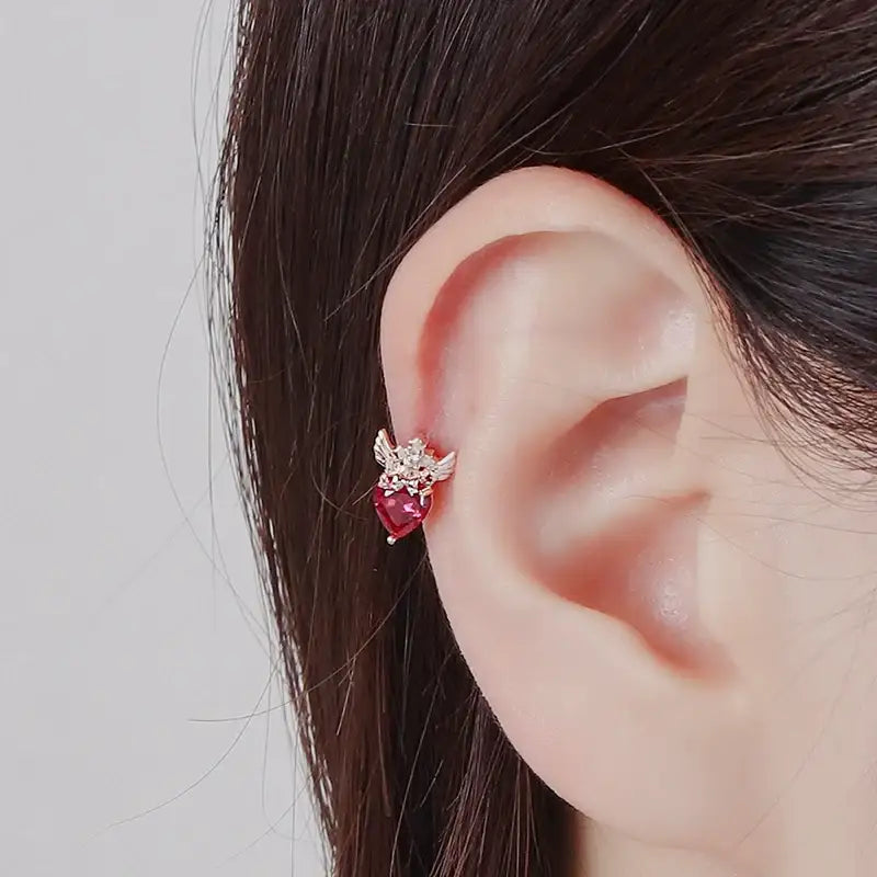 Saint Tail x Clue - Heart Lucifer 10K Gold Piercing - CLUE - Jewelry - Harumio