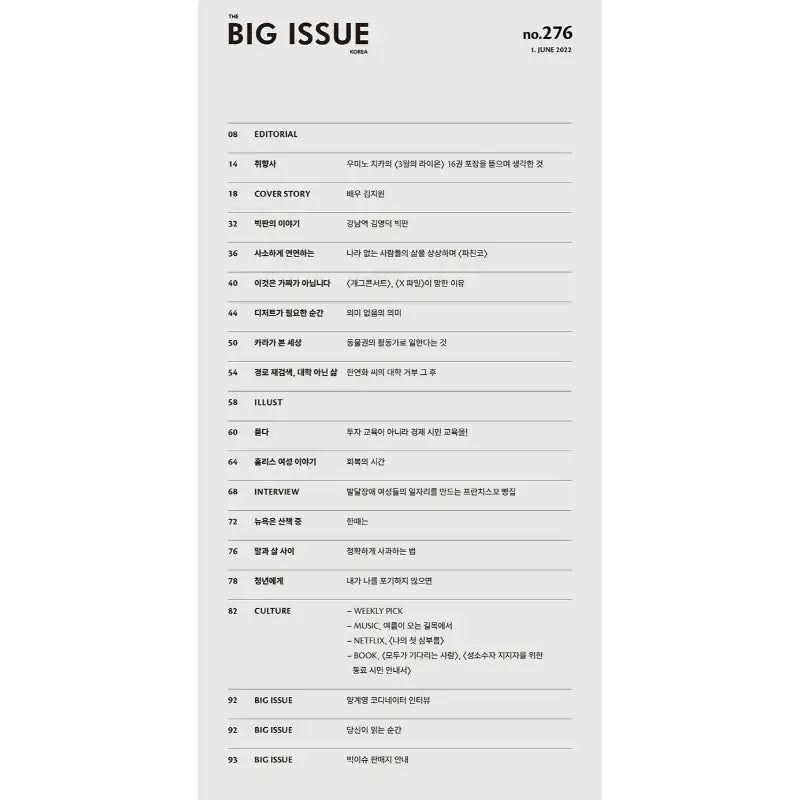 Big Issue - No.276 2022 - Magazine Cover Kim Ji Won - Big Issue Korea - Magazine - Harumio