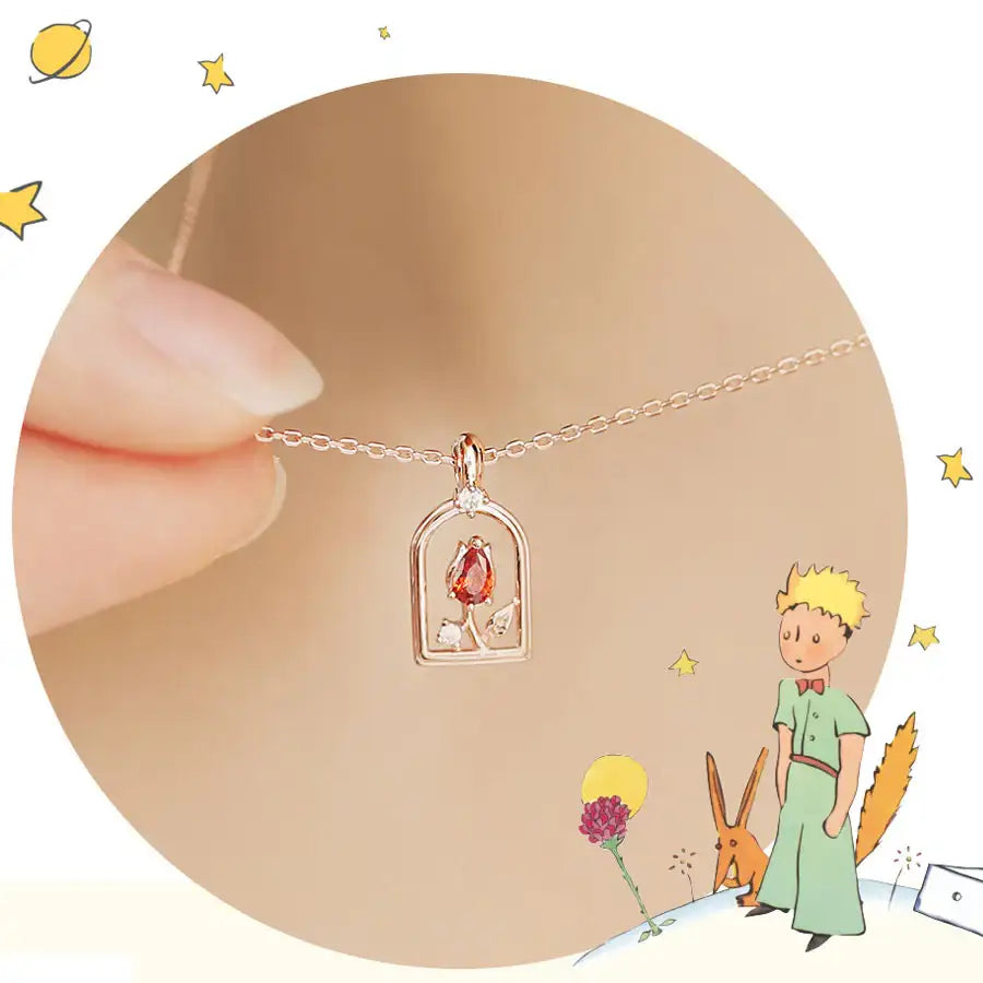 Le Petit Prince x OST - Pride Rose Rose Gold Necklace - OST - Accessories, Jewelry - Harumio