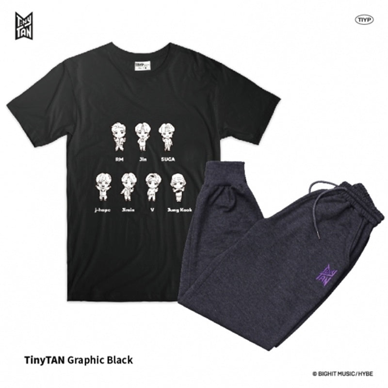BTS - TinyTAN x TIYP - Graphic Black Pajama
