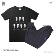 BTS - TinyTAN x TIYP - Graphic Black Pajama - BTS - Clothing - Harumio